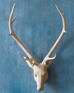 carved basswood deer head